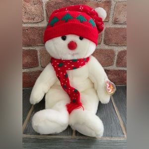 Vintage Snowboy the Snowman Ty Beanie Buddy Plush Style
